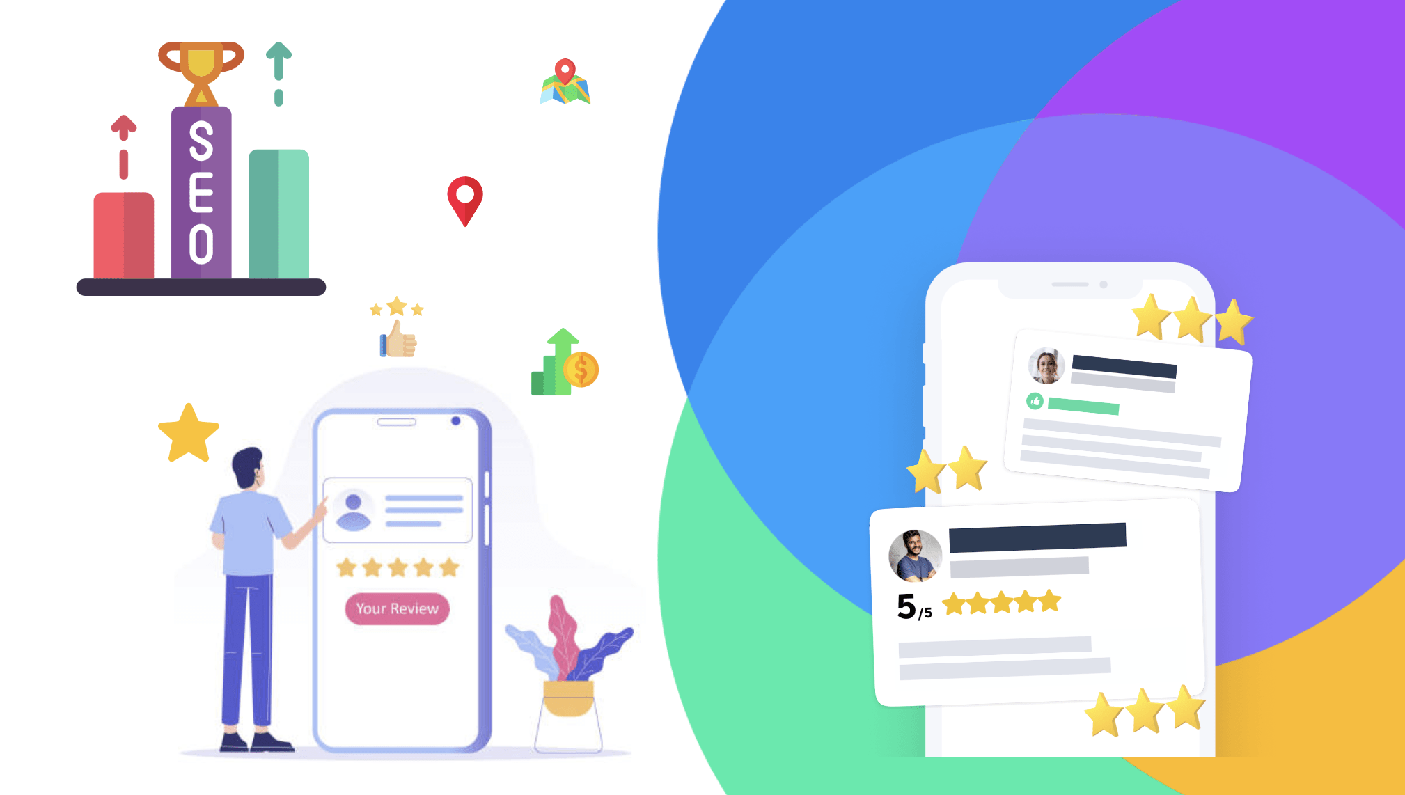 Øk Google anmeldelsene og vurderingen på Google Maps